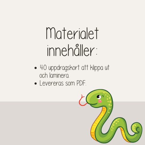 Rörelse i skolan - Uppdragskort - Rör dig som ett djur