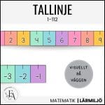 Tallinje 0 – 112 samt negativa tal (Rainbow) - bild 1