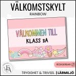Redigerbar välkomstskylt | Rainbow - bild 1