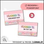 Redigerbar välkomstskylt | Rainbow - bild 2