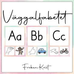 Alfabetet vägg - pastell