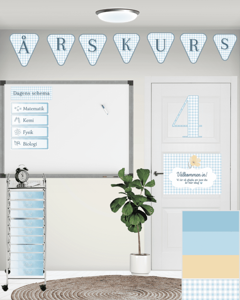 Klassrumspaket 2025 Blått/rutigt