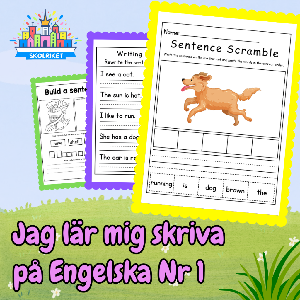 Jag lär mig skriva på Engelska Nr 1