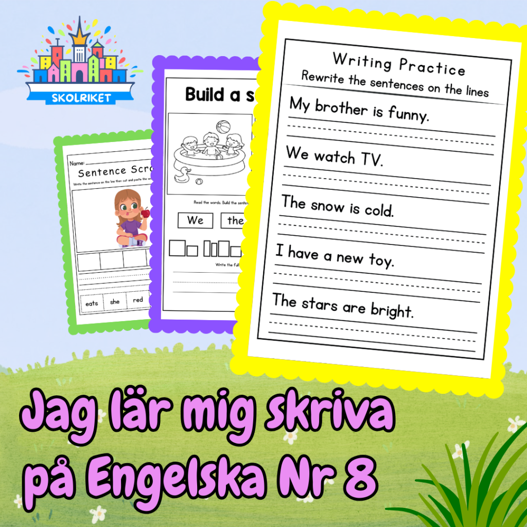 Jag lär mig skriva på Engelska Nr 8