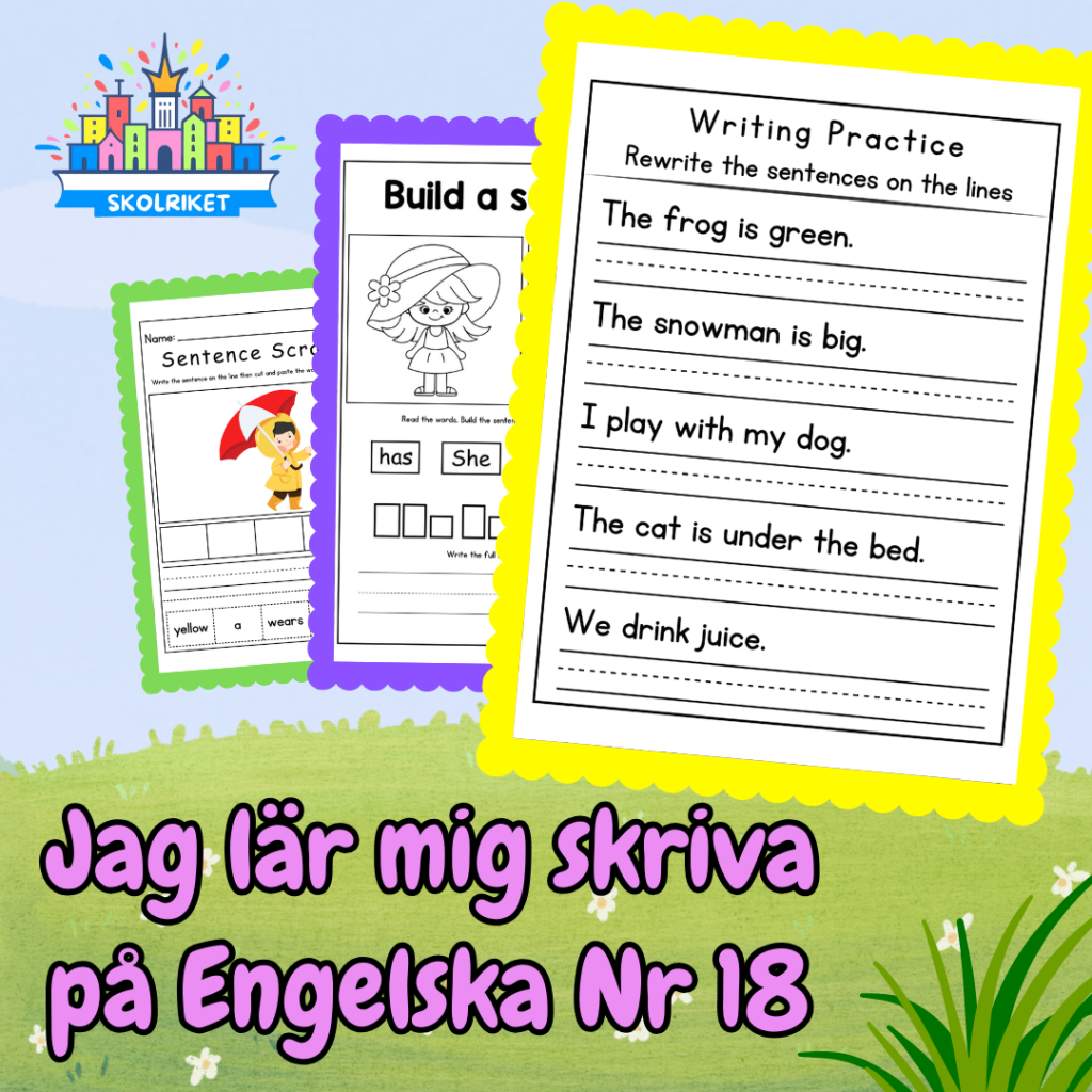 Jag lär mig skriva på Engelska Nr 18