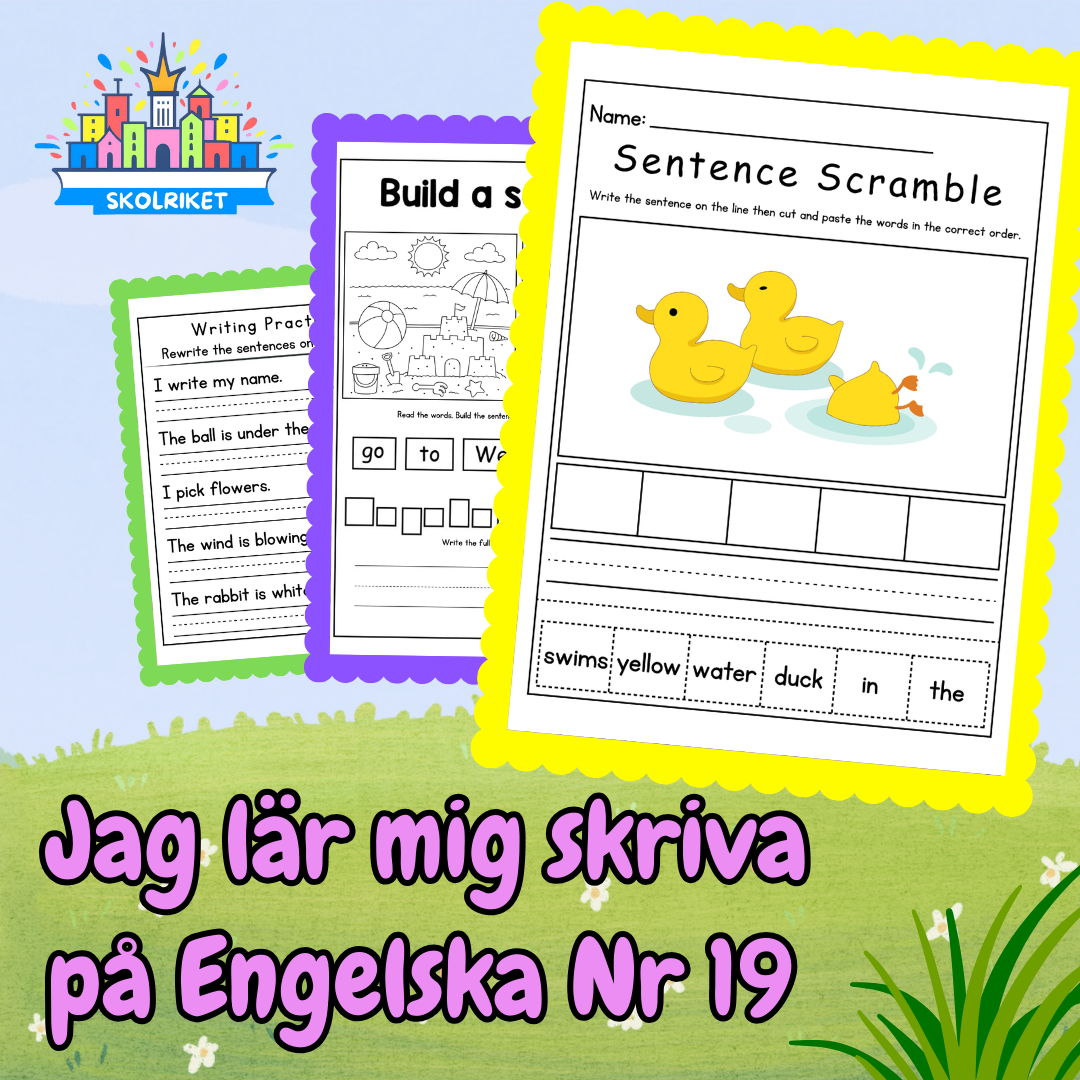 Jag lär mig skriva på Engelska Nr 19