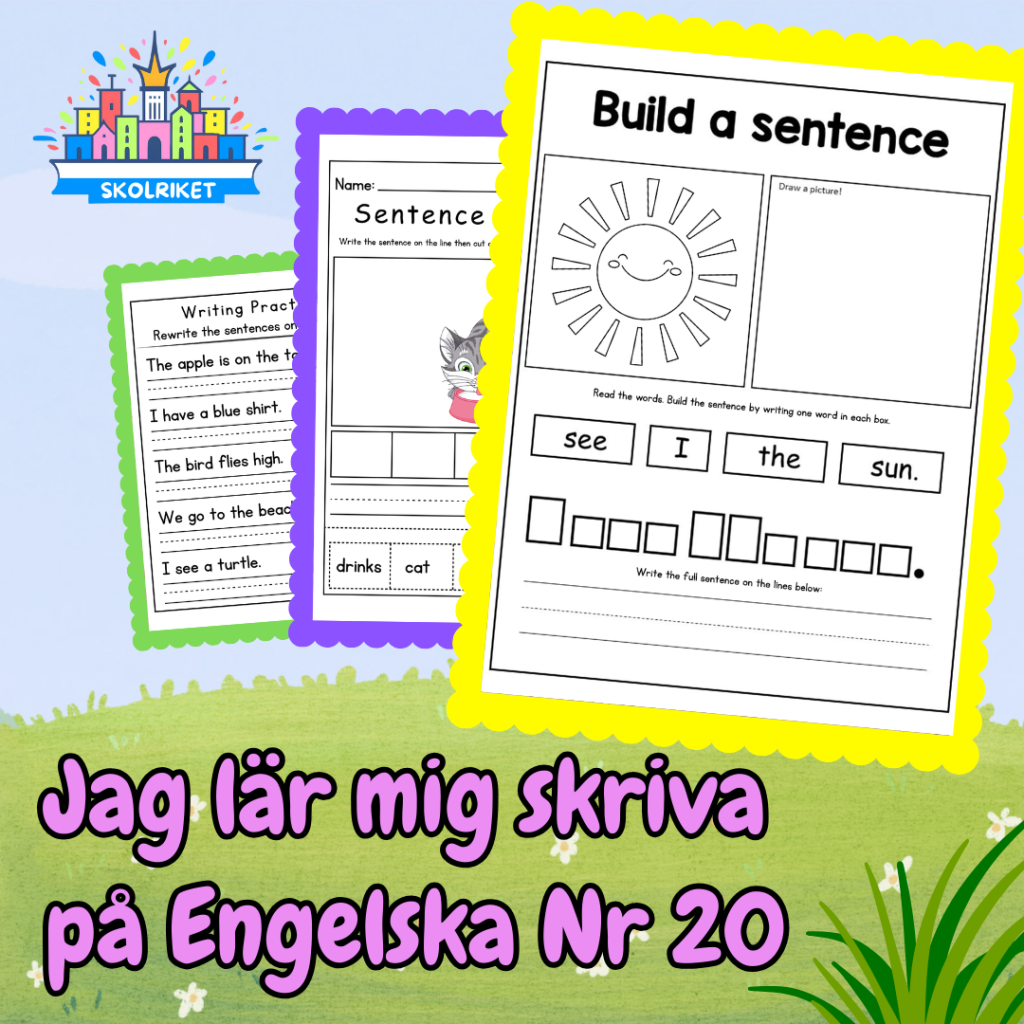 Jag lär mig skriva på Engelska Nr 20