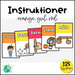Instruktionskort – Orange, gul, röd - bild 1