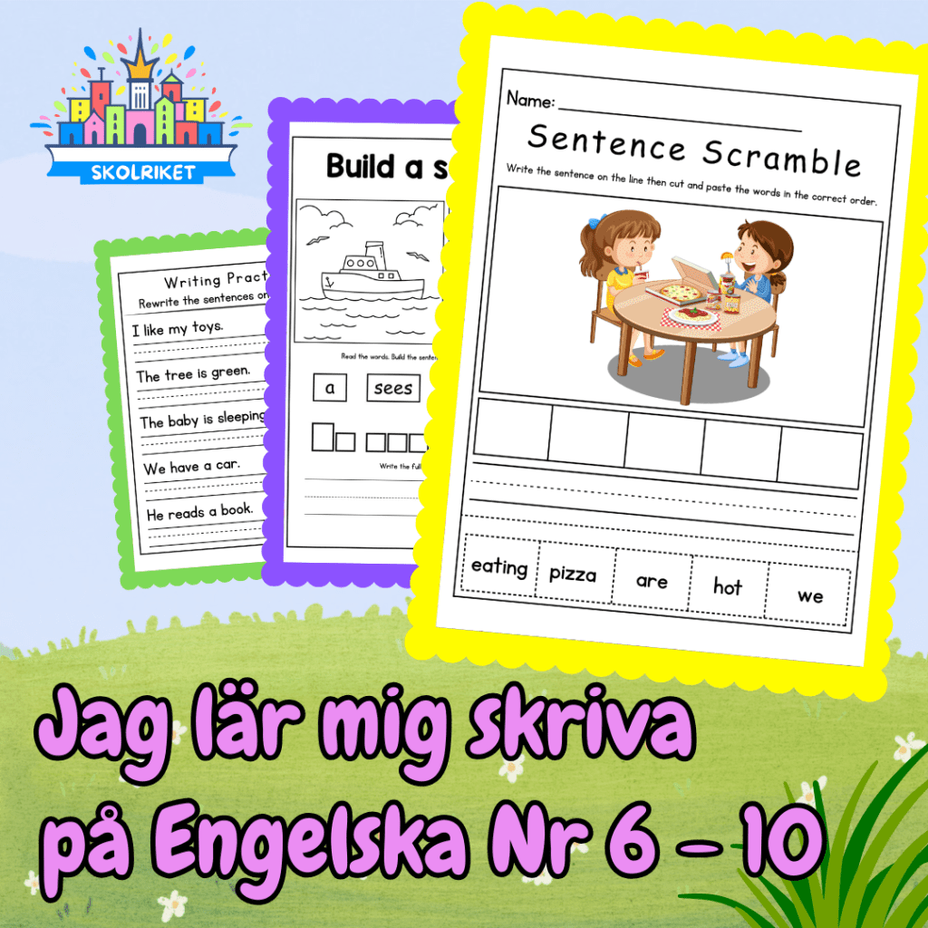 Jag lär mig skriva på Engelska Paket Nr 6 – 10