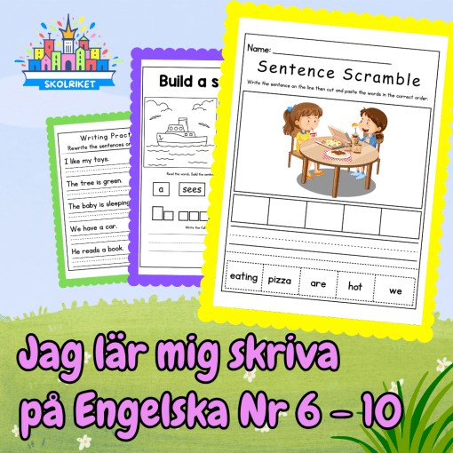 Jag lär mig skriva på Engelska Paket Nr 6 - 10