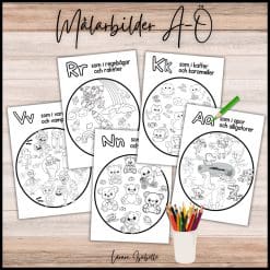 Bokstavsarbete - Målarbilder A-Ö