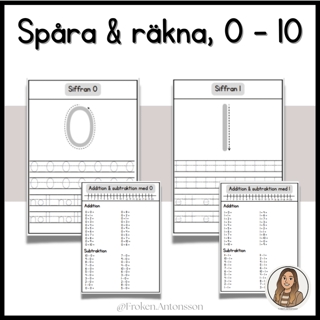 Spåra & räkna, 0-10!