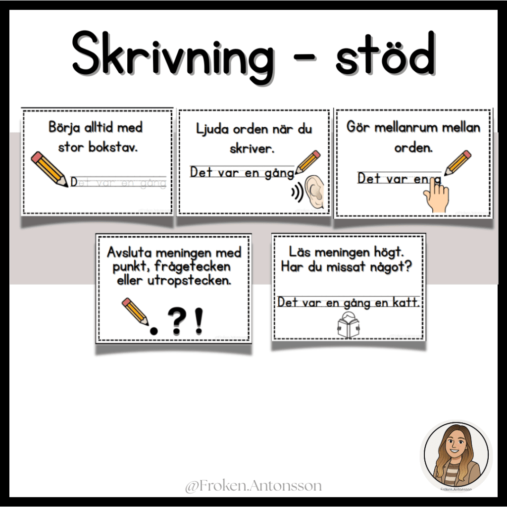 Att skriva meningar – stödstruktur