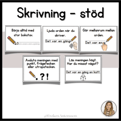 Att skriva meningar - stödstruktur