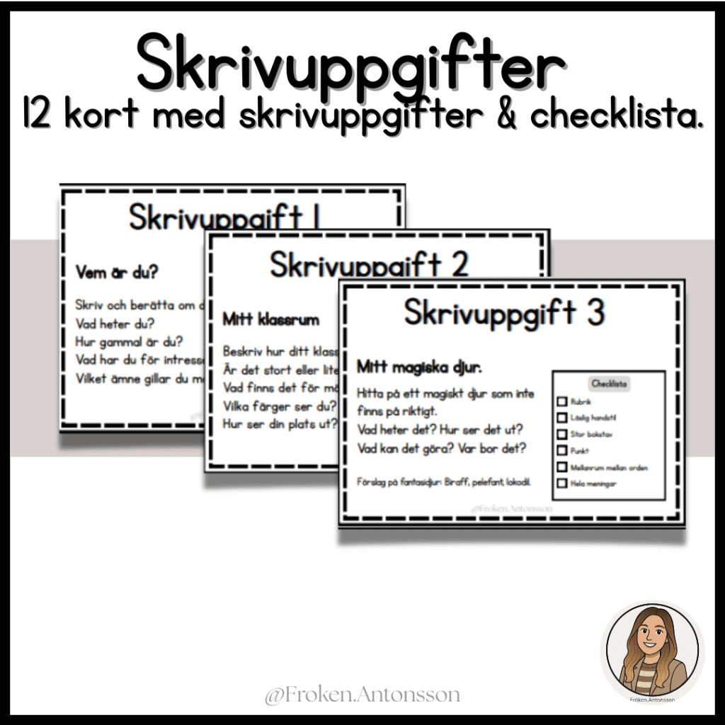 Skrivuppgifter – kort