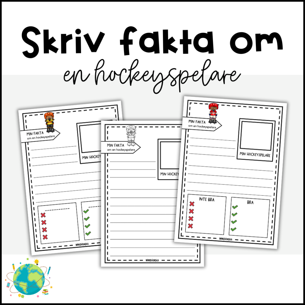 Skriv fakta om en hockeyspelare