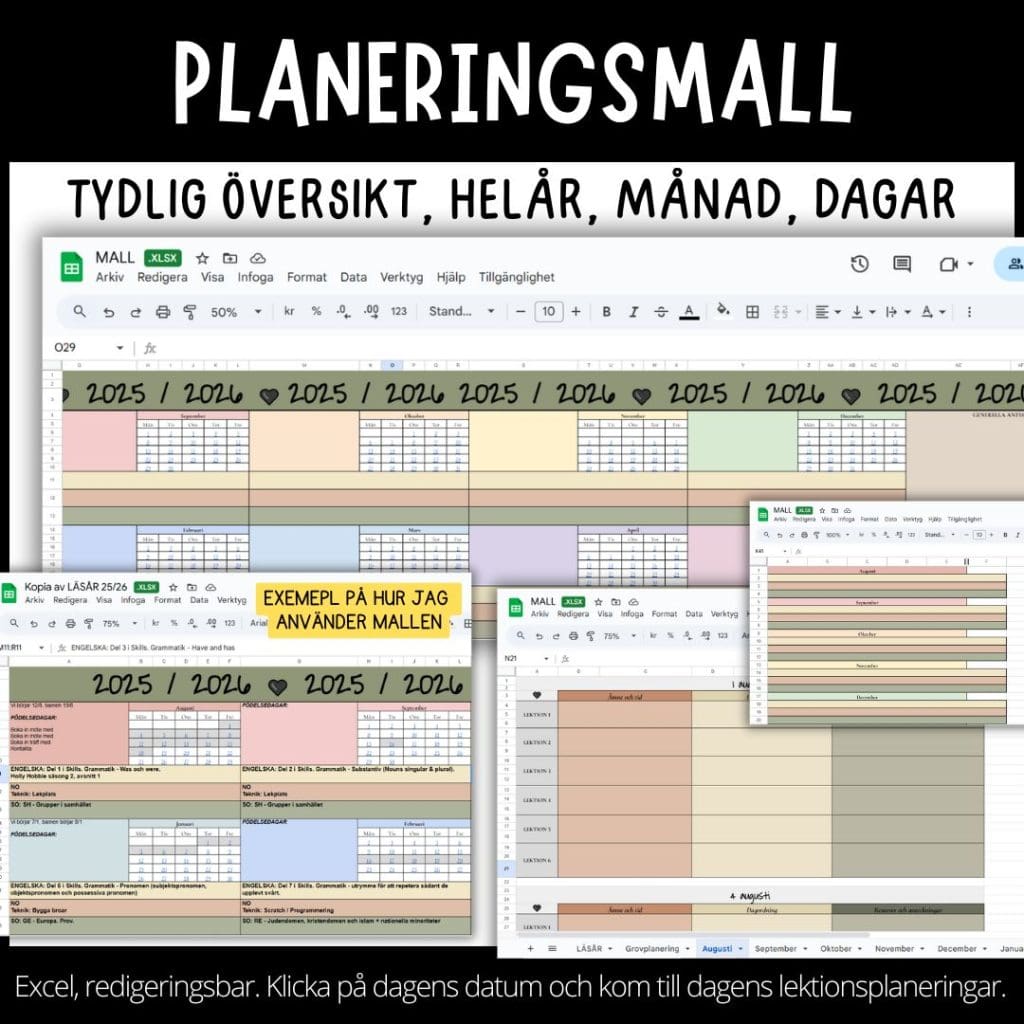 Planeringsmall – excel