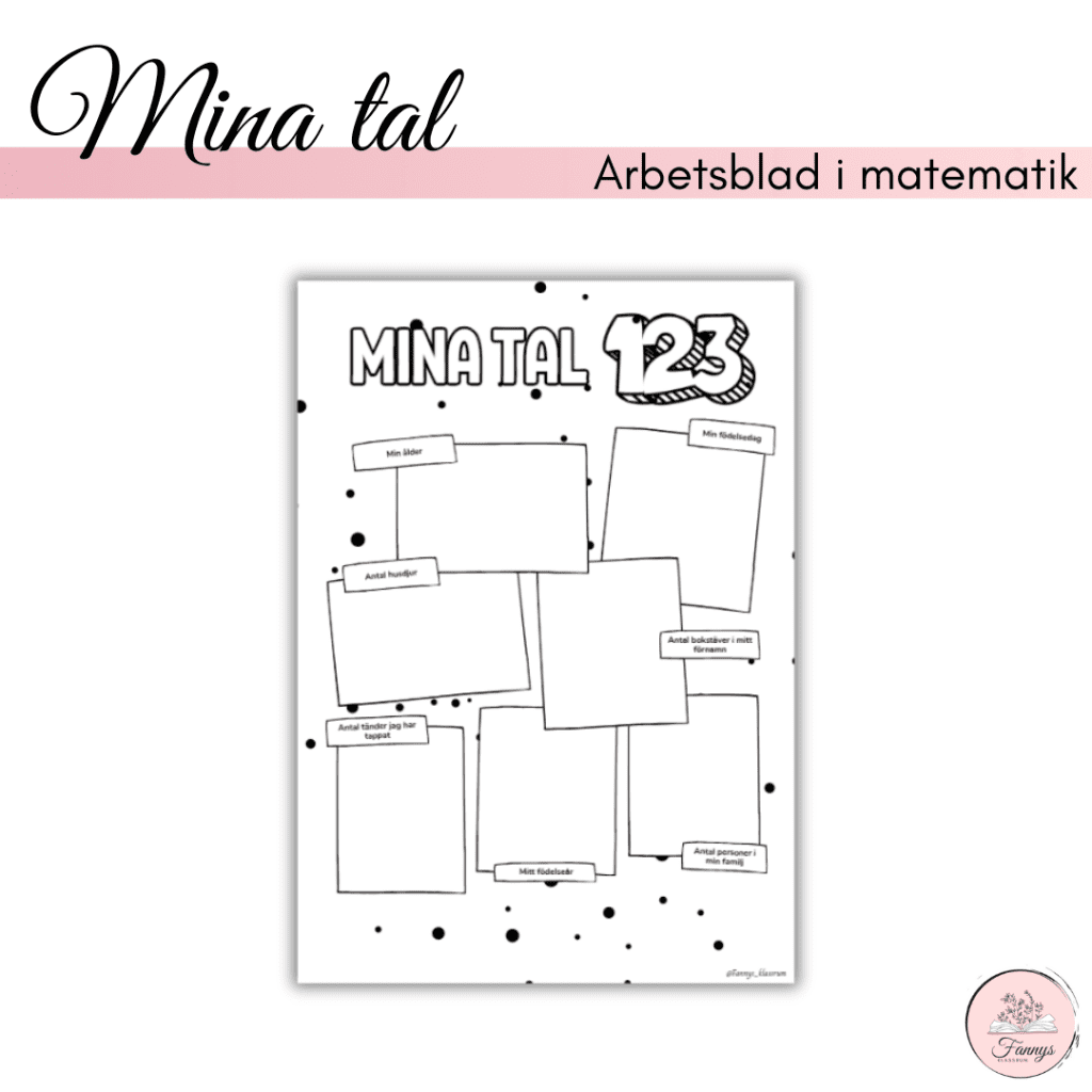 Mina tal- arbetsblad