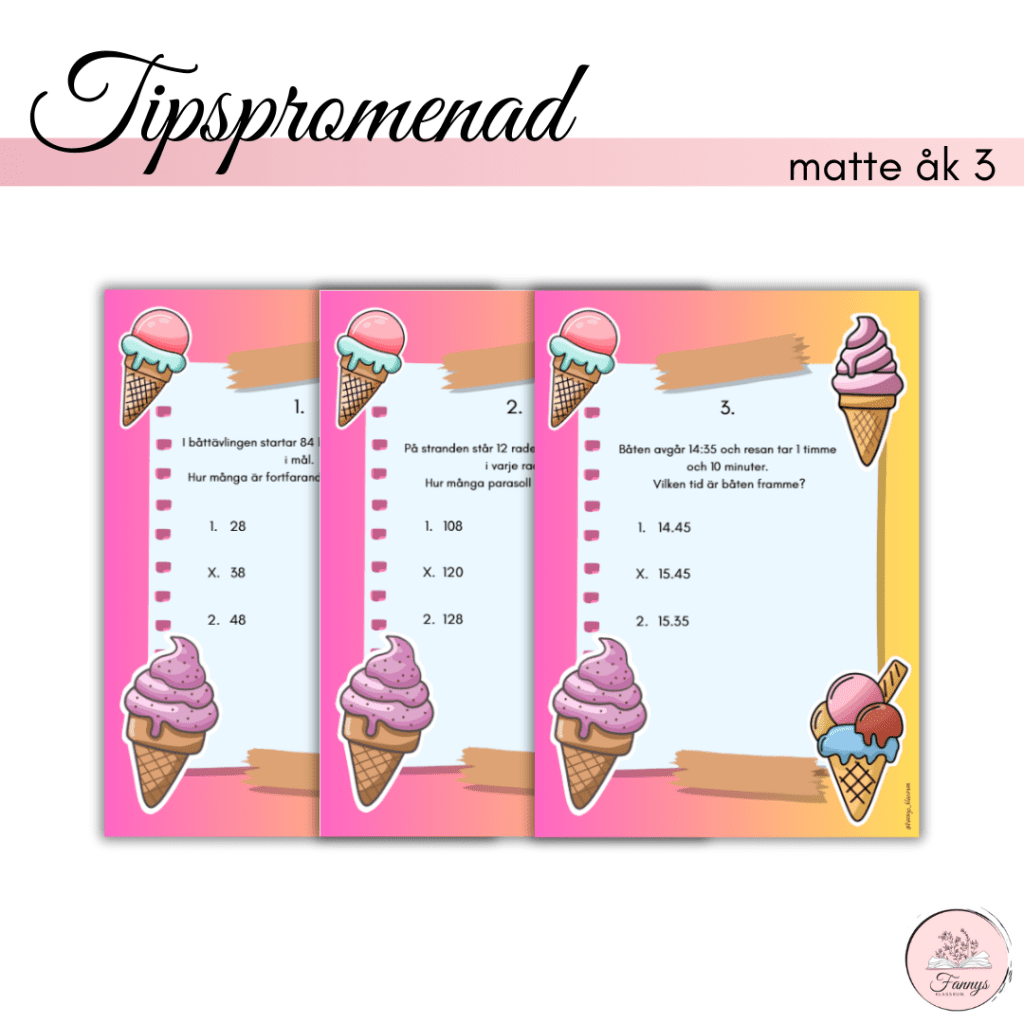 Tipspromenad matematik åk 3