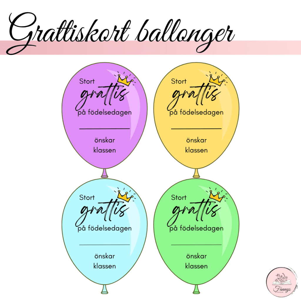 Grattiskort ballonger