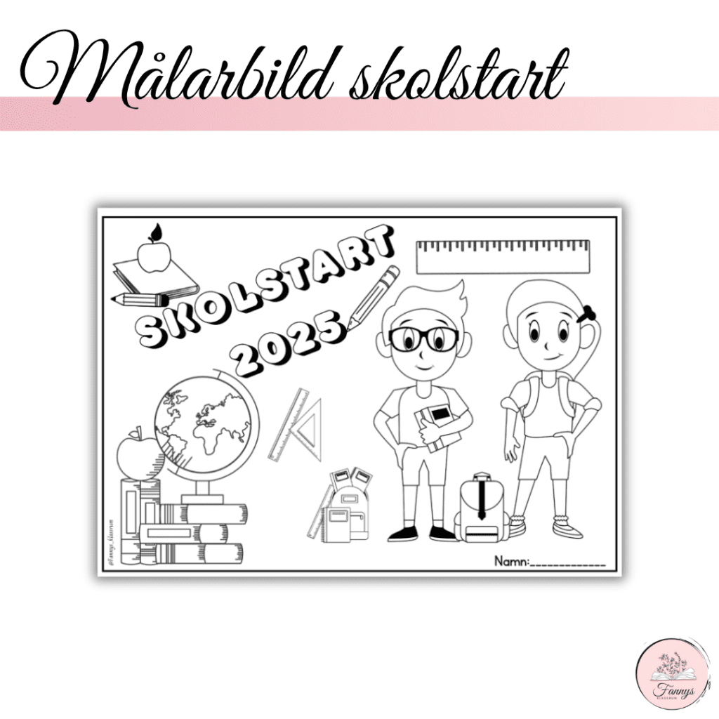 Målarbild skolstart