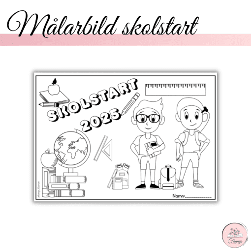 Målarbild skolstart