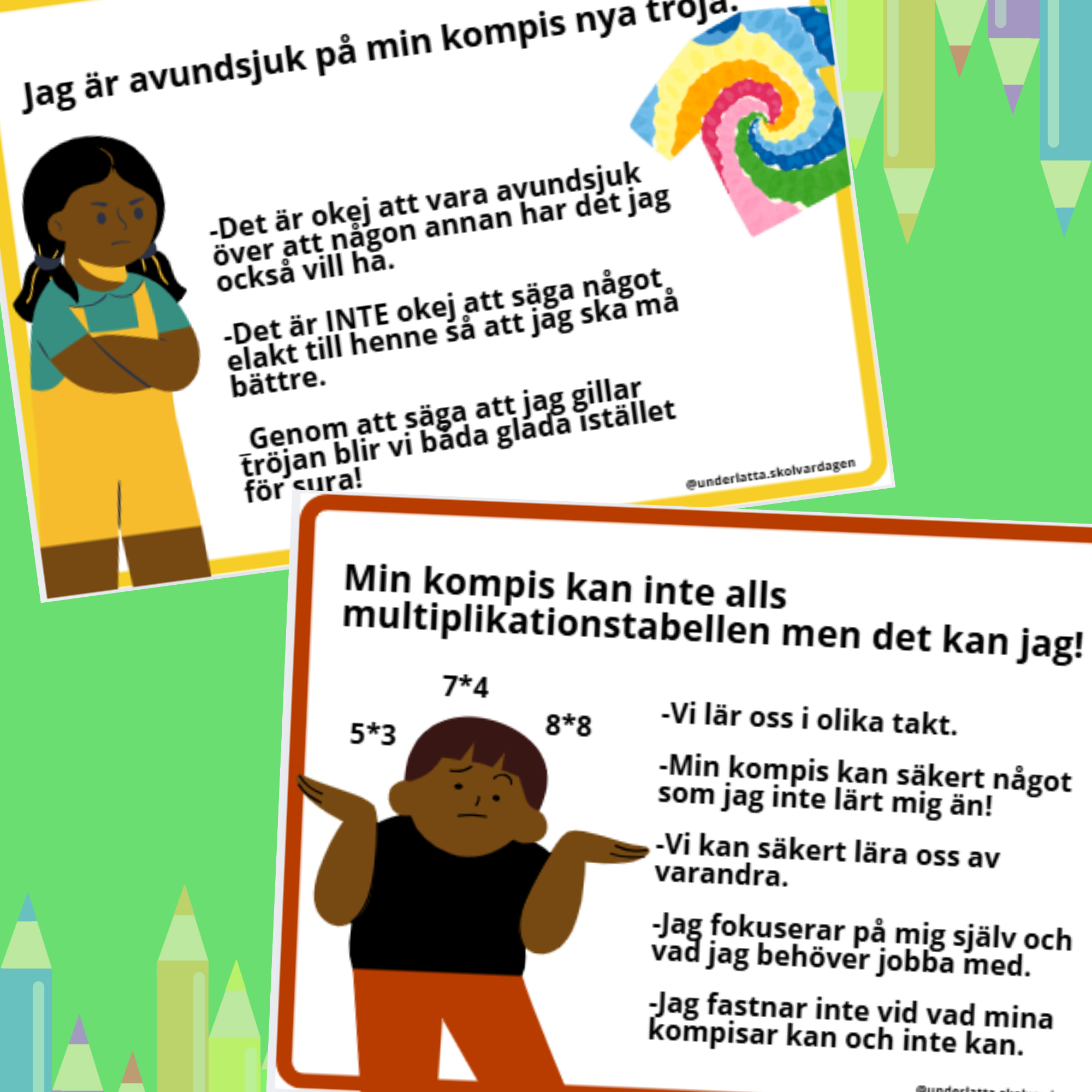 4 samtalskort värdegrund och konflikthantering. Lilla paketet 2