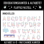Dekorationskanter och alfabet i fluffig pastell - bild 2