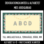 Dekorationskanter och alfabet med jordgubbar - bild 1