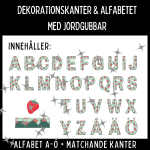 Dekorationskanter och alfabet med jordgubbar - bild 2