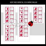 Kort med bråktal och matchande bråkcirklar - bild 3