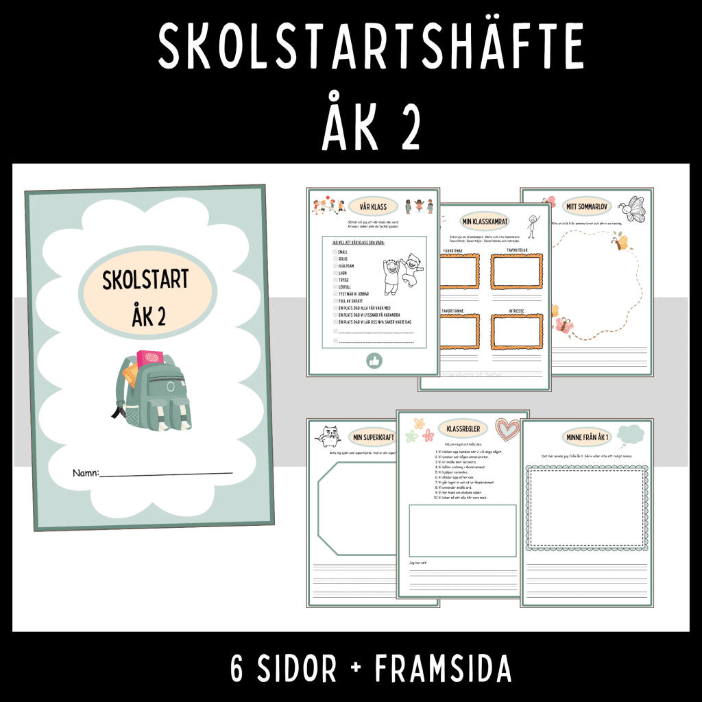 Häfte för skolstart åk 2
