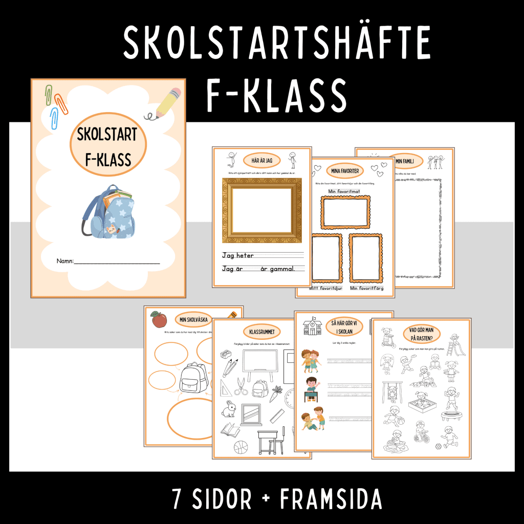 Skolstart, häfte för F-klass