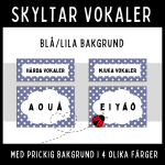 Vokaler med prickig bakgrund i 4 olika nyanser - bild 3