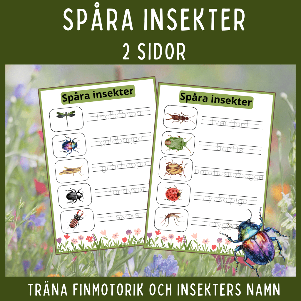 Träna bokstäver med småkryp!