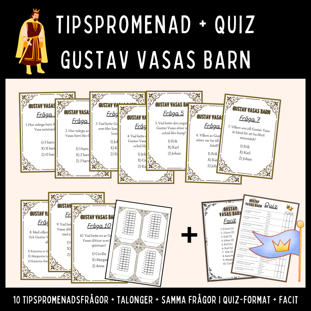 Tipspromenad + Quiz om Gustav Vasas barn