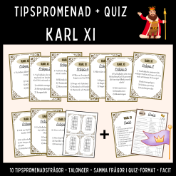 Tipspromenad + Quiz om Karl XI (stormaktstiden)