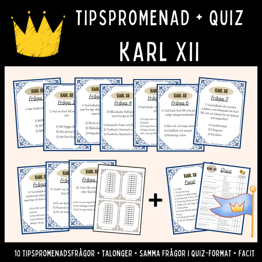 Tipspromenad + Quiz om Karl XI (stormaktstiden)