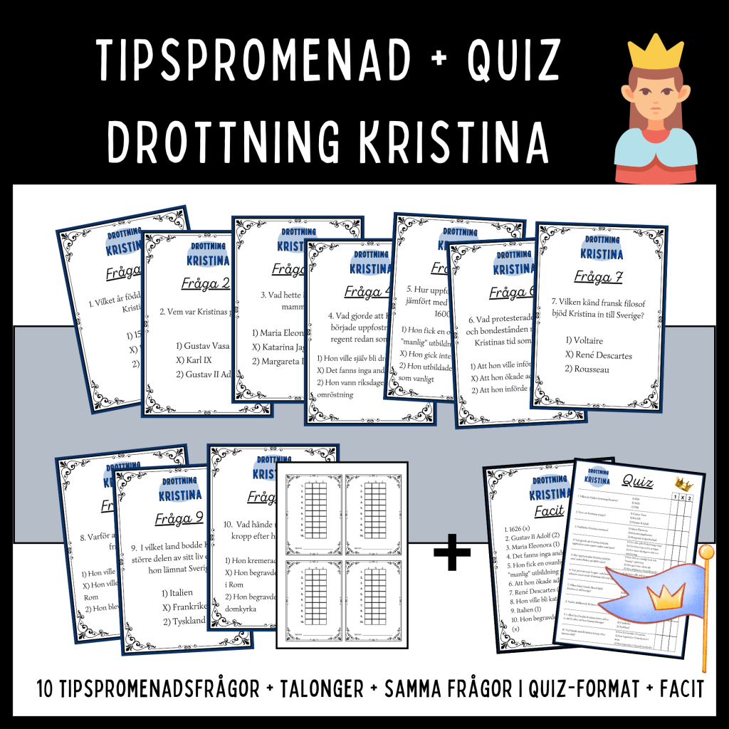 Tipspromenad + Quiz om drottning Kristina (stormaktstiden)