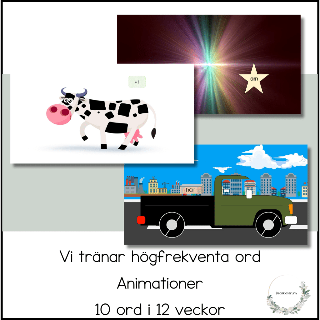 Läs högfrekventa ord – animation