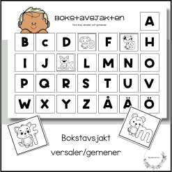 Bokstavsjakten - versaler/gemener