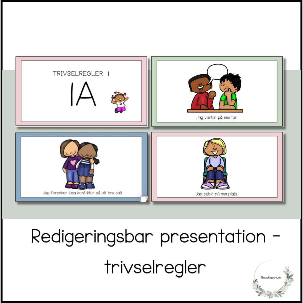 Redigeringsbar presentation – trivselregler