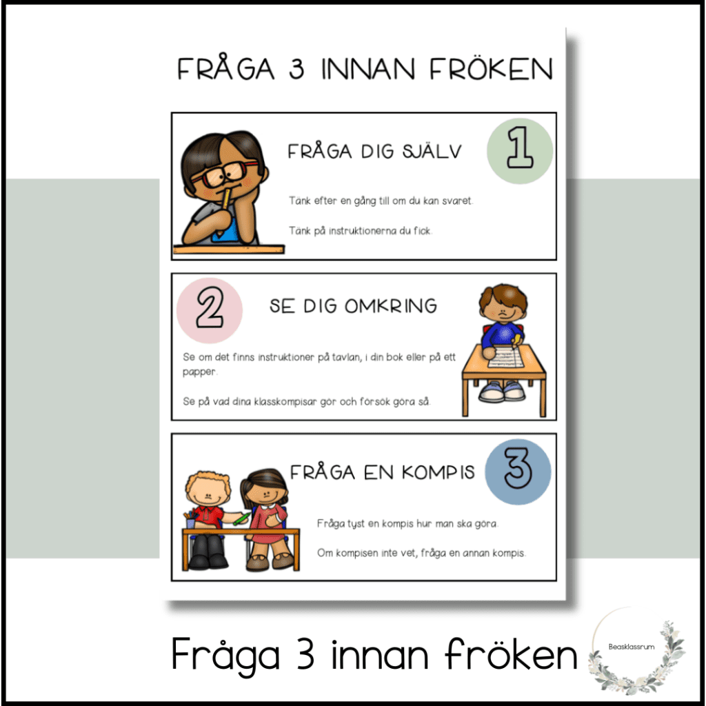 Fråga 3 innan fröken