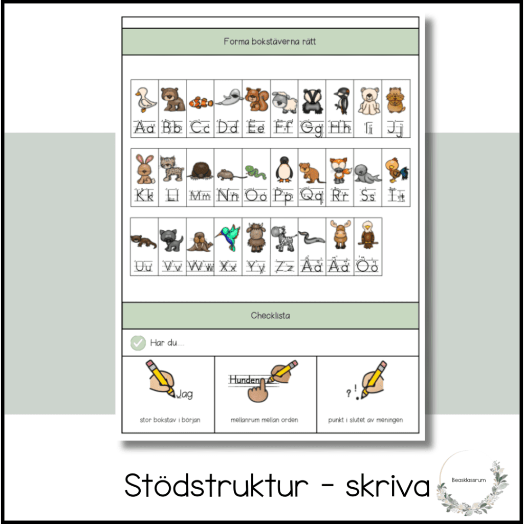 Stödstruktur – skriva
