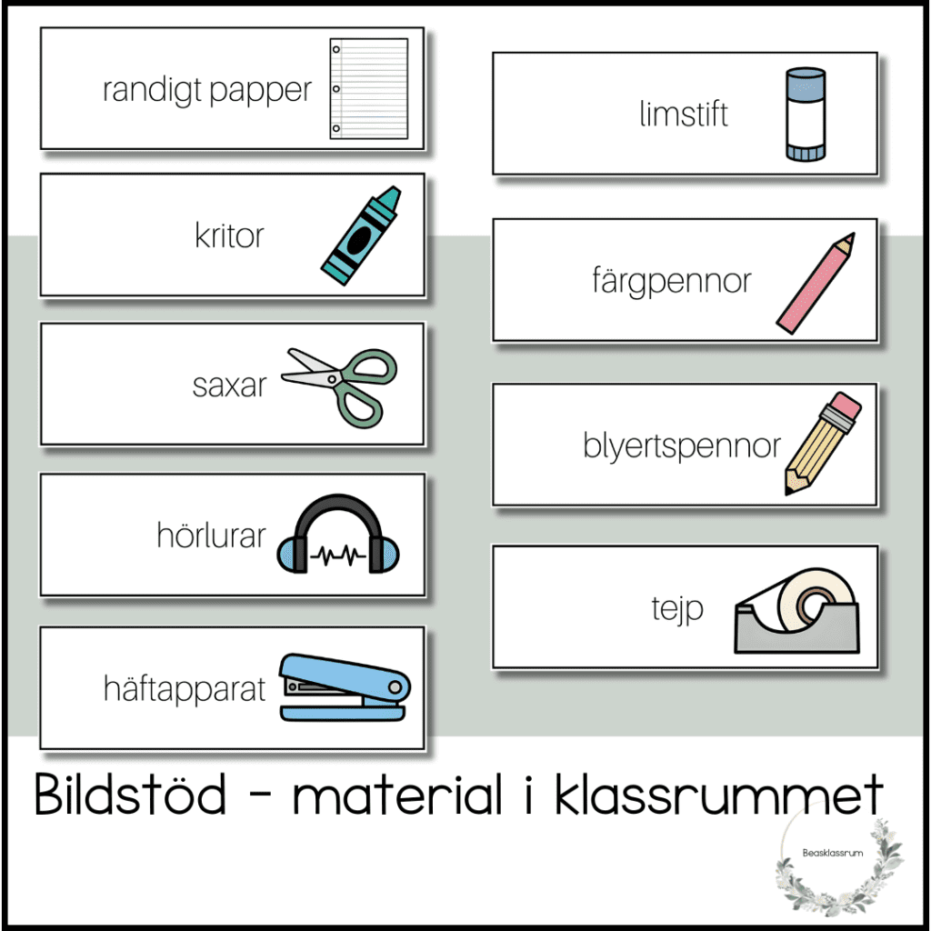 Bildstöd – material i klassrummet