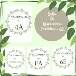 Välkommen klassrumsskyltar blommkrans - bild 1