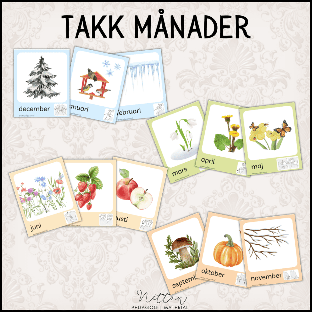 TAKK månader olika färger