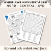 Korsord - Amerikas Huvudstäder