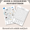 Korsord - Asien & Oceaniens Huvudstäder