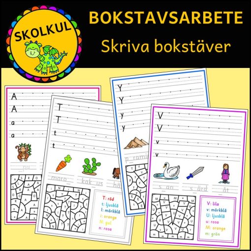 Bokstavsarbete: Skriva bokstäver A_Ö